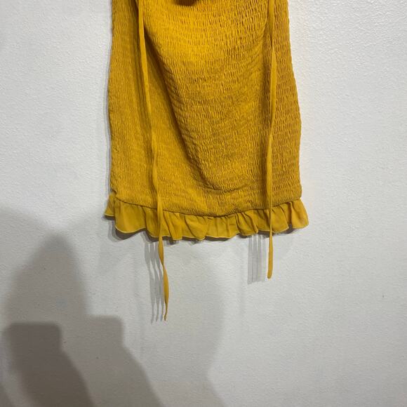 Shein Mustard Yellow Bodycon Mini Dress Sz L NWT - Picture 4 of 13